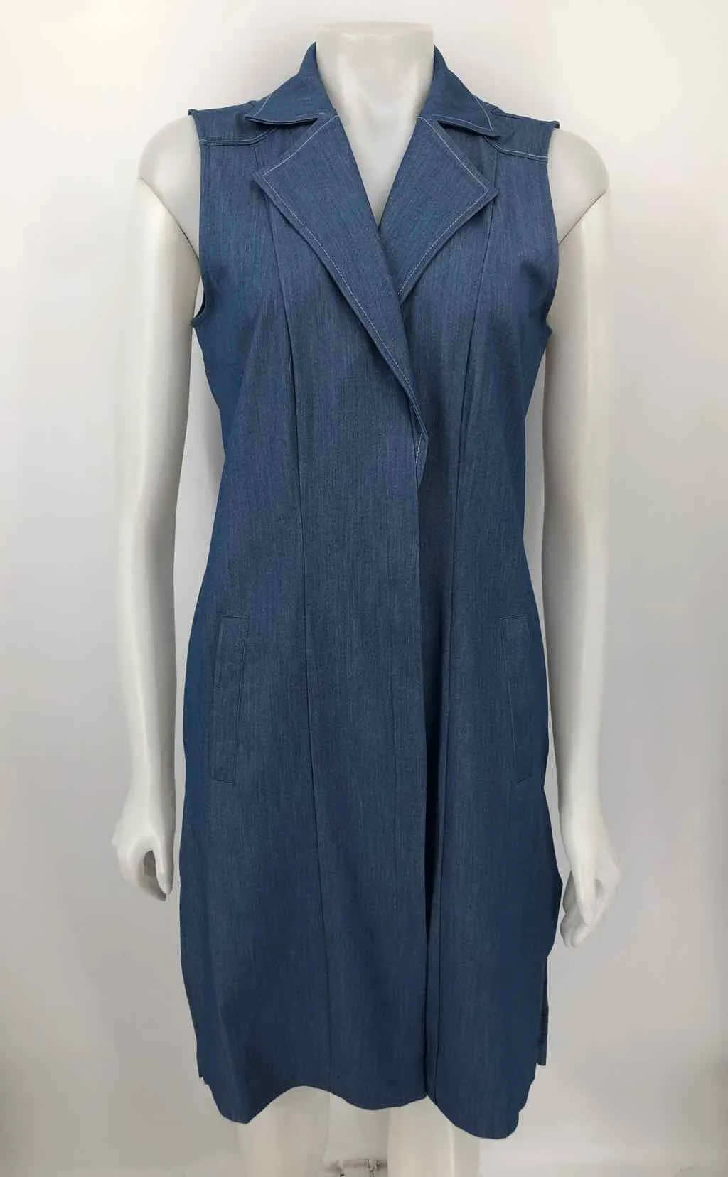 TAHARI Blue Vest Women Size MEDIUM (M) Jacket