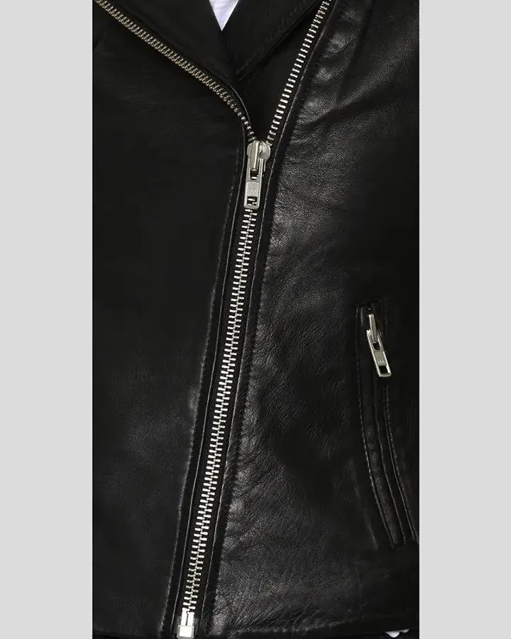 Taliyah Black Studded Leather Jacket