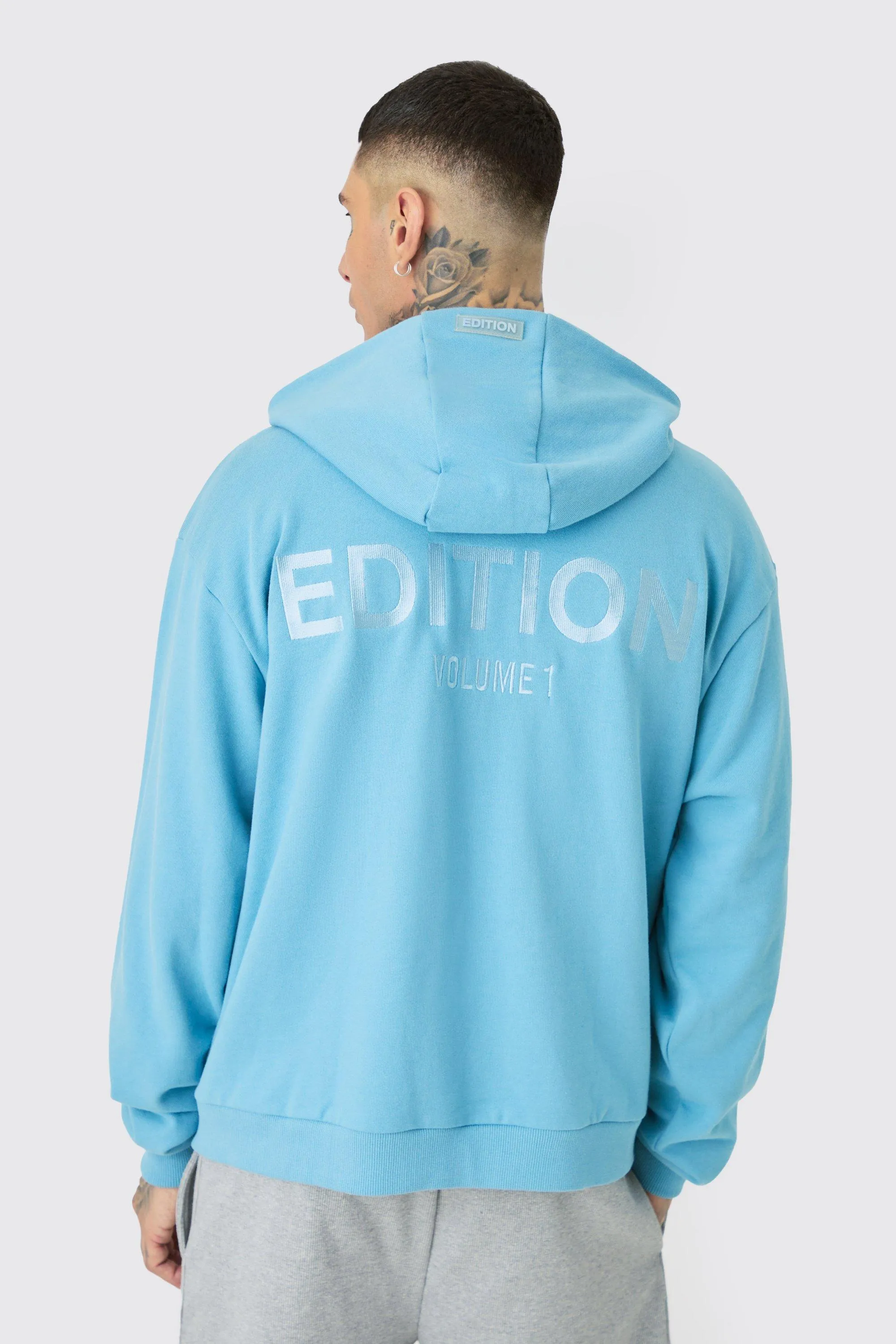 Tall EDITION Oversized Heavyweight Zip Thru Hoodie