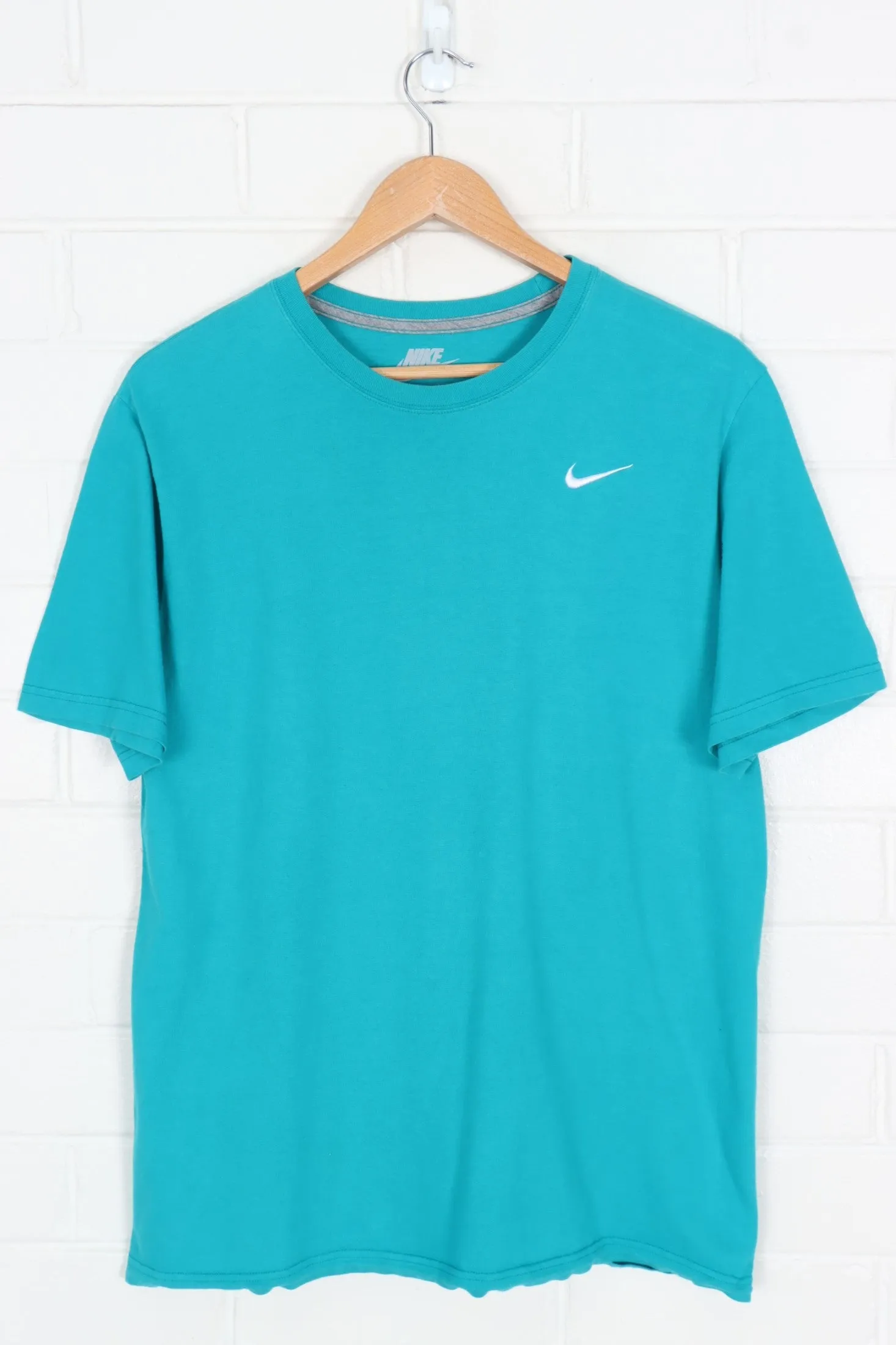 Teal NIKE Embroidered Swoosh Classic Tee (L)