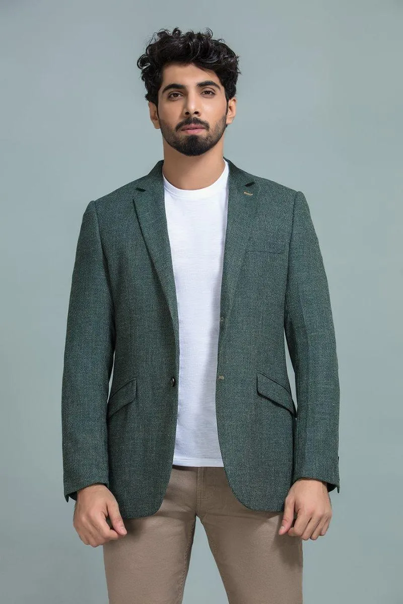 Textured Green Blazer