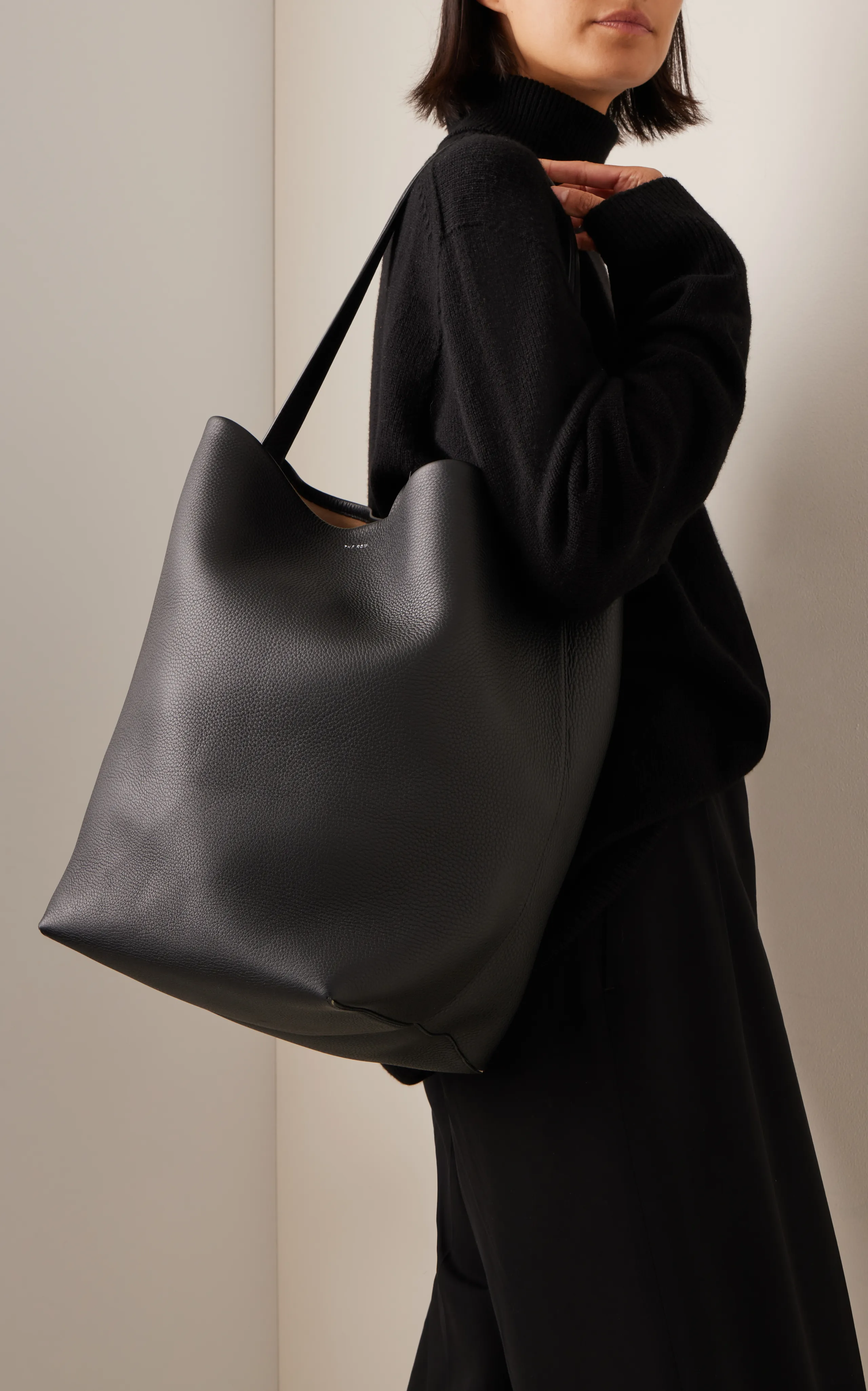 The Row Large Park N/S Leather Tote Bag