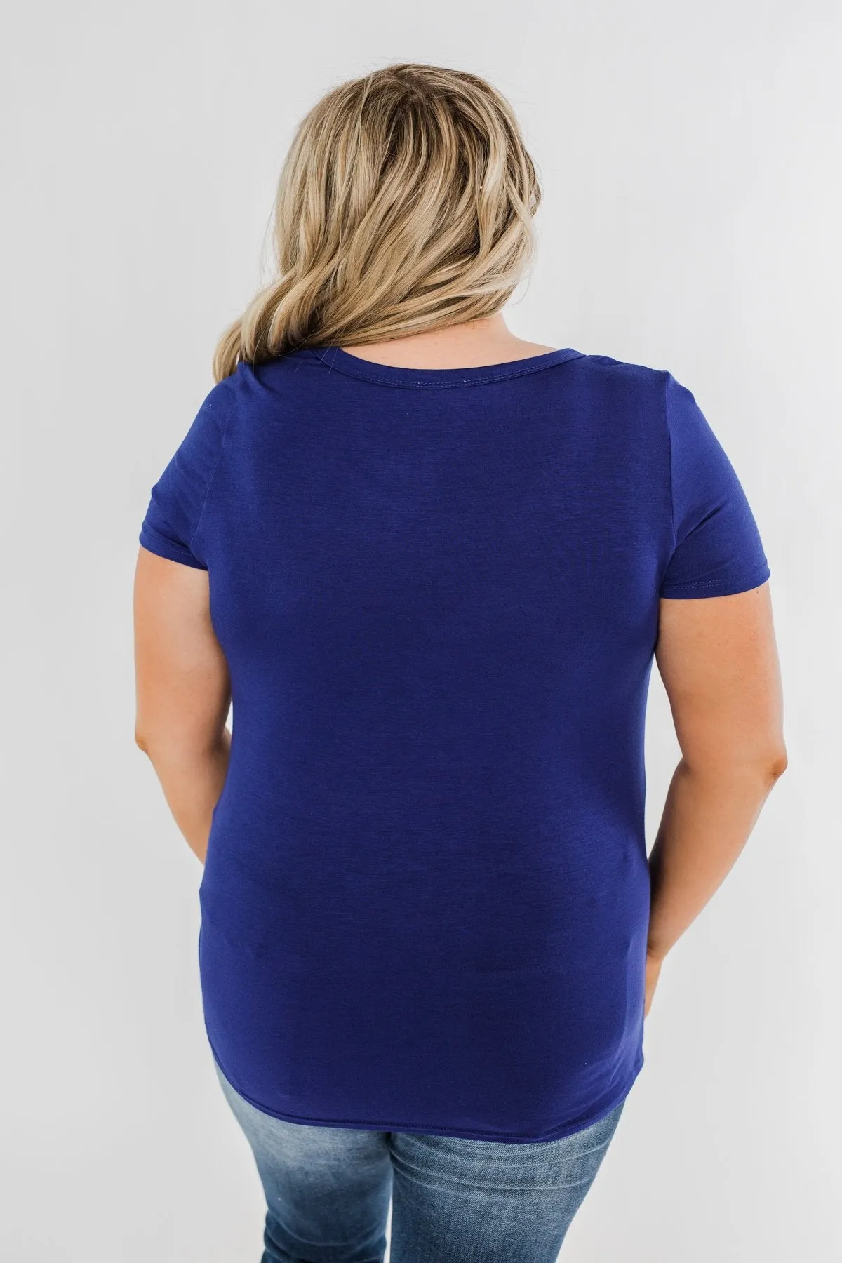 This is Me Notch Pocket Top- Royal Blue