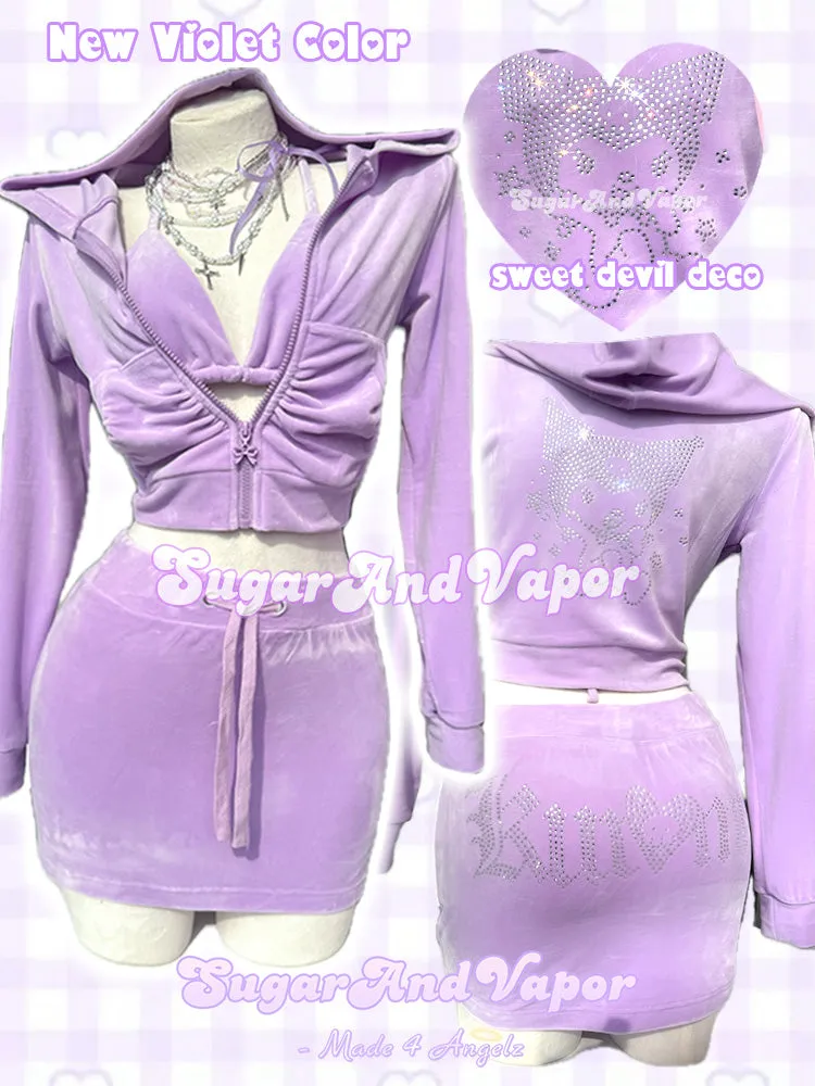 Tiana Set 2.0 Violet Luxe Velour Tracksuit