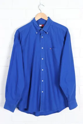 TOMMY HILFIGER Cobalt Blue Button Up Shirt (XL)