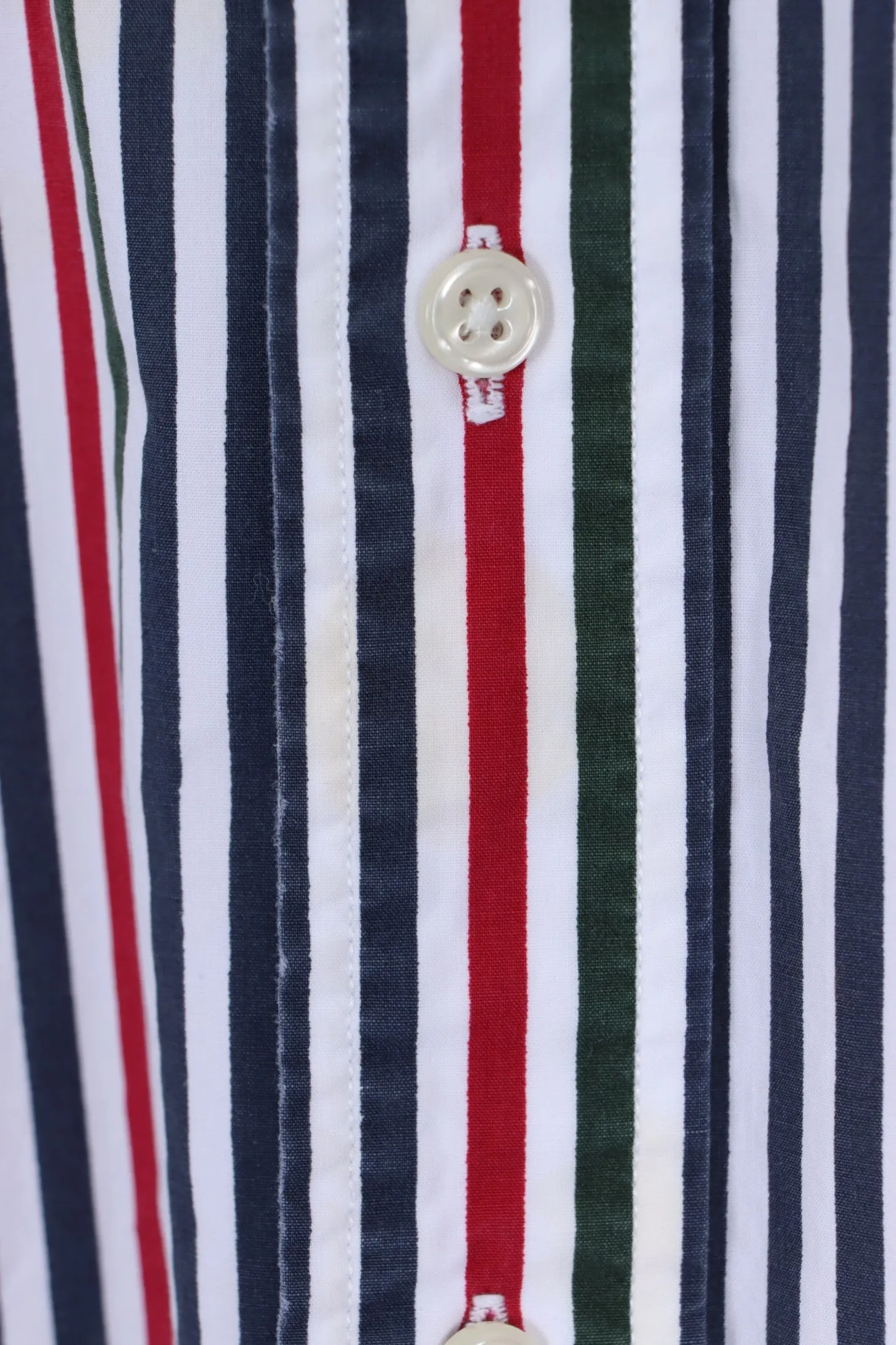 TOMMY HILFIGER Crest Logo Striped Short Sleeve Boxy Shirt (XL)