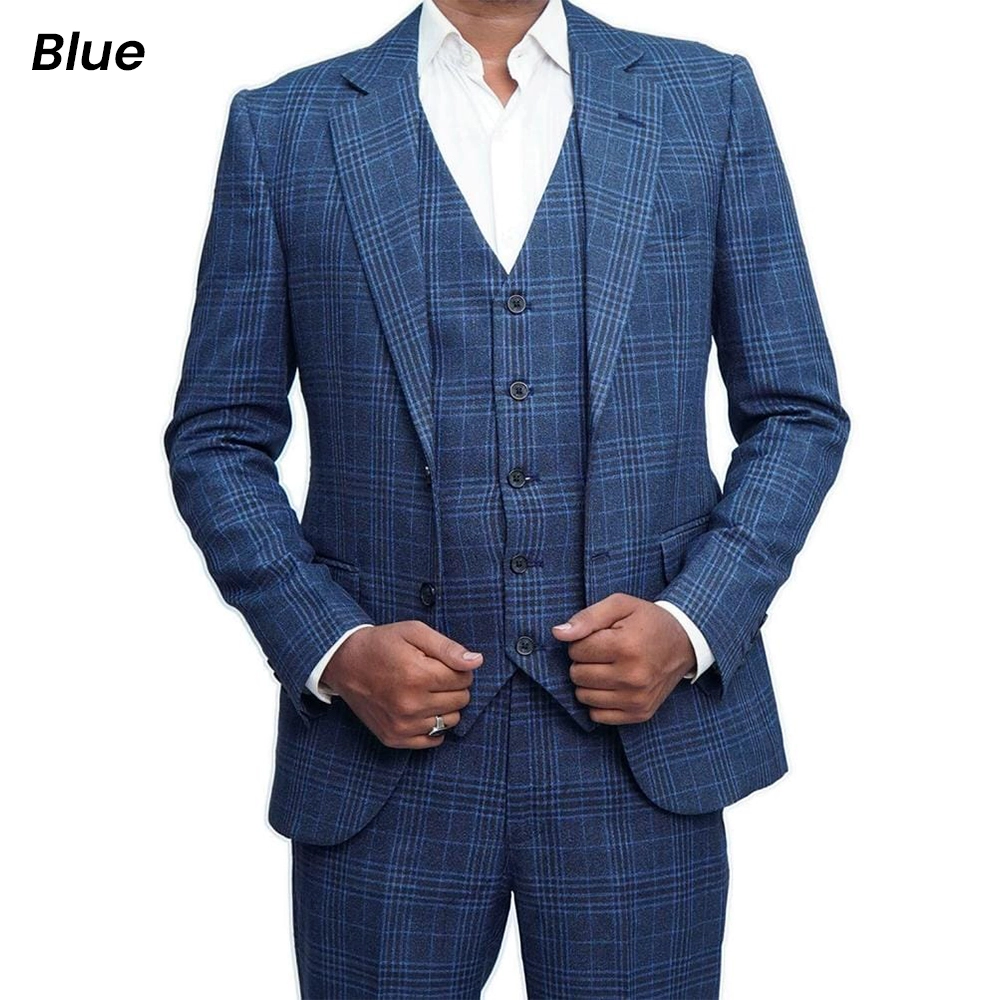 Tweed Suit | 3 Piece Checkered Plaid Suit