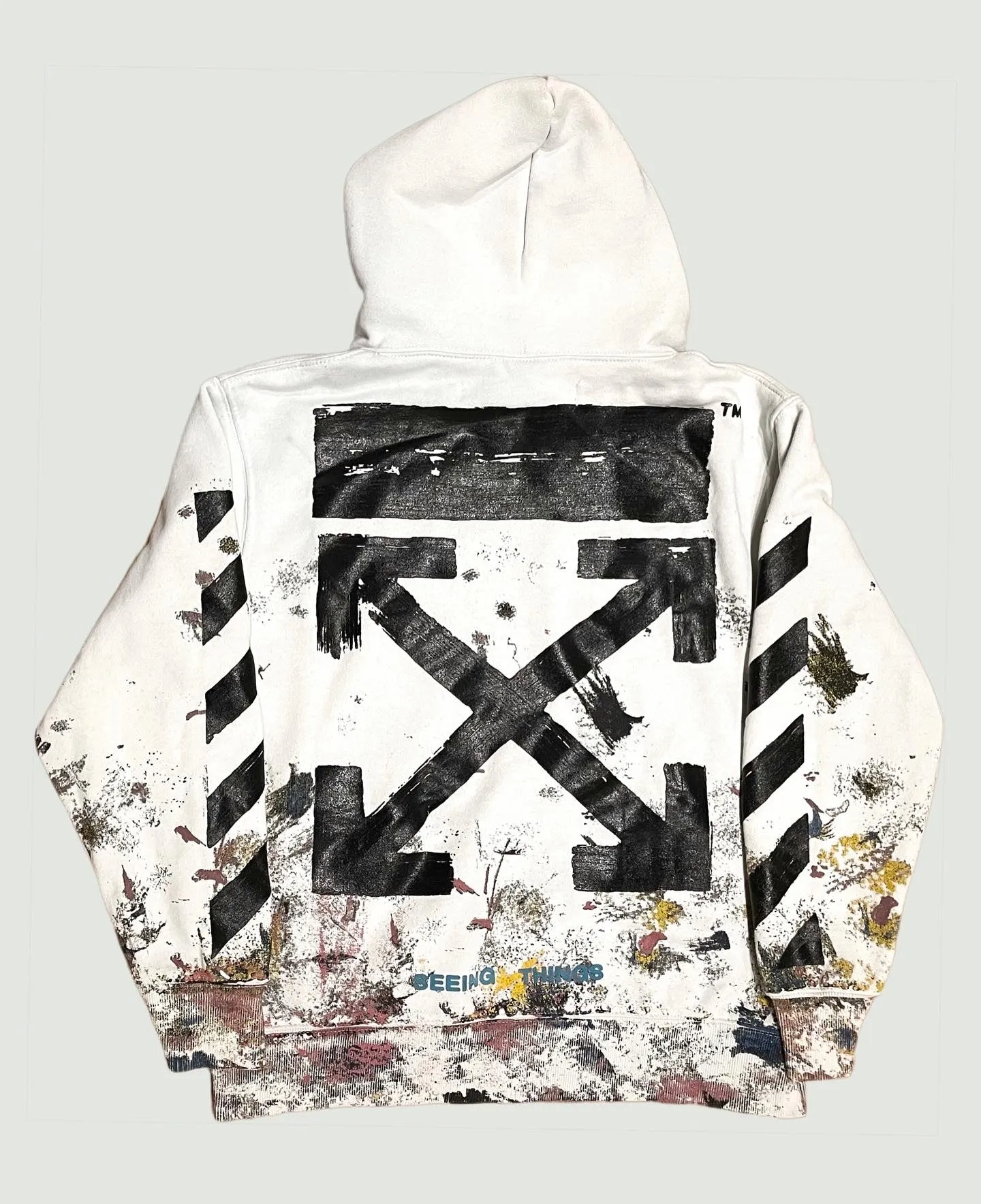 VA-AW21-219 JUNJI ITO TAPESTRY OFF WHITE HOODIE