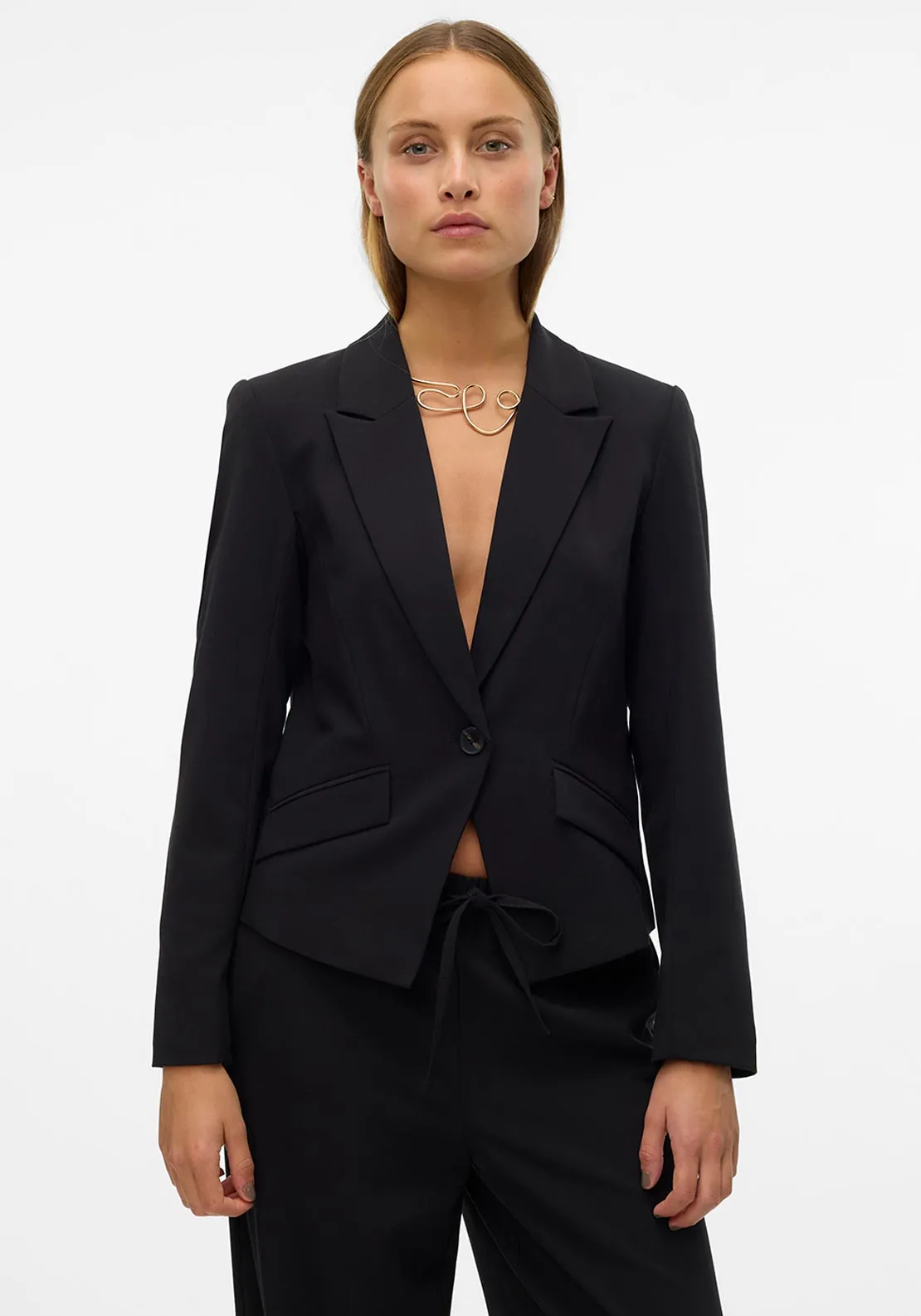 Vero Moda Babette Fitted Blazer, Black