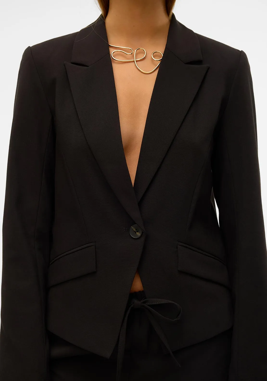 Vero Moda Babette Fitted Blazer, Black