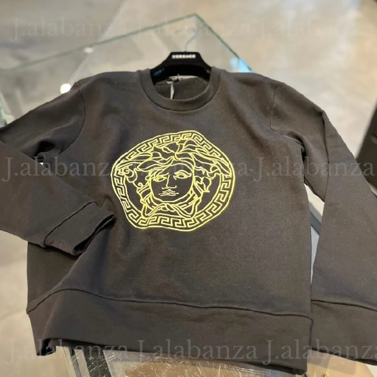 VERSACE  |Crew Neck Long Sleeves Logo Outlet Hoodies & Sweatshirts