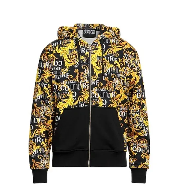 VERSACE JEANS  |Unisex Street Style Cotton Logo Hoodies