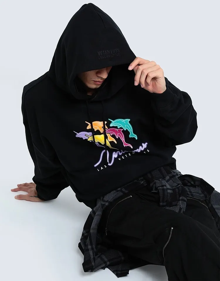 VETEMENTS  |Street Style Long Sleeves Logo Hoodies