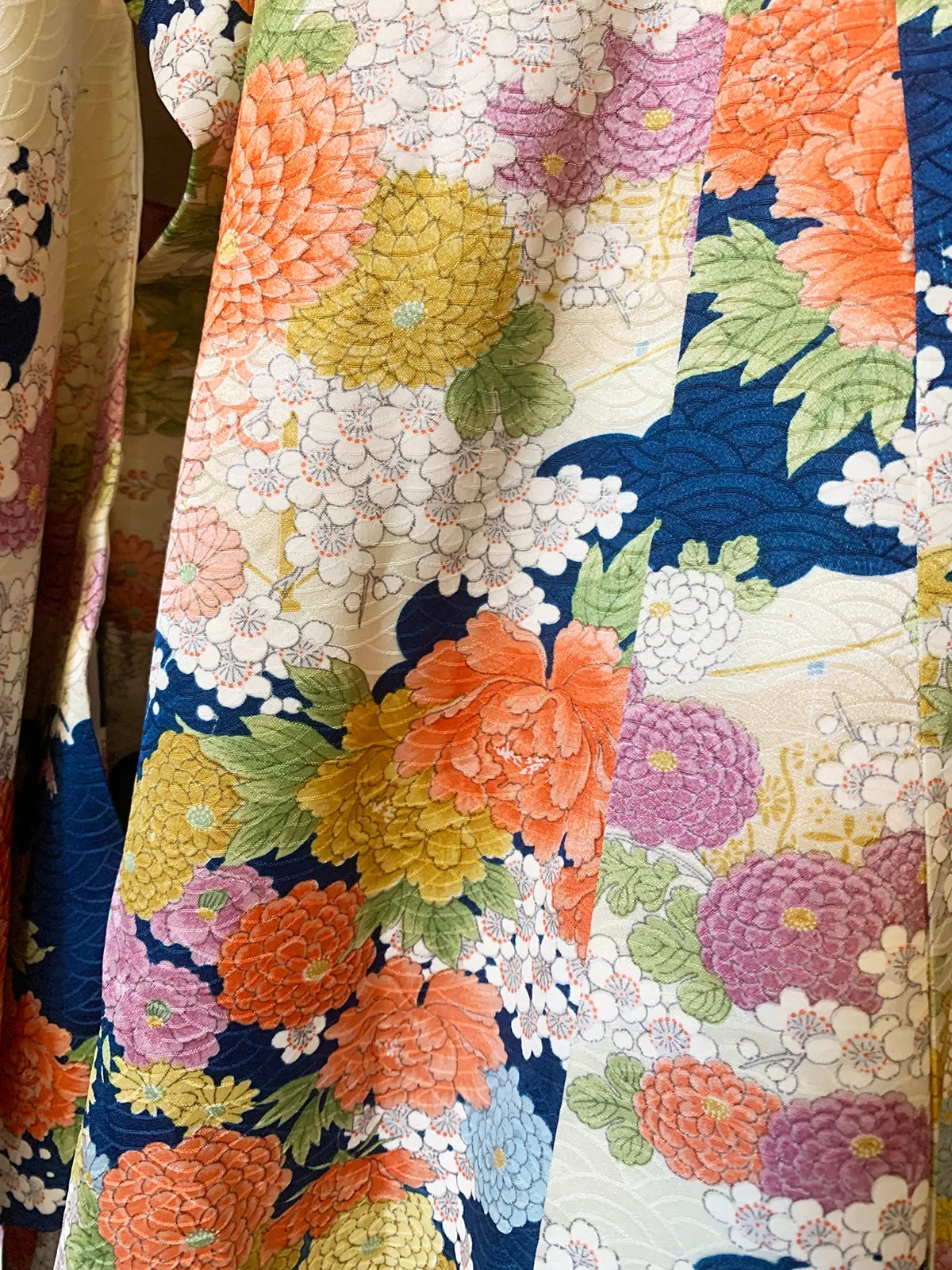 Vintage Kimono Floral 1960s