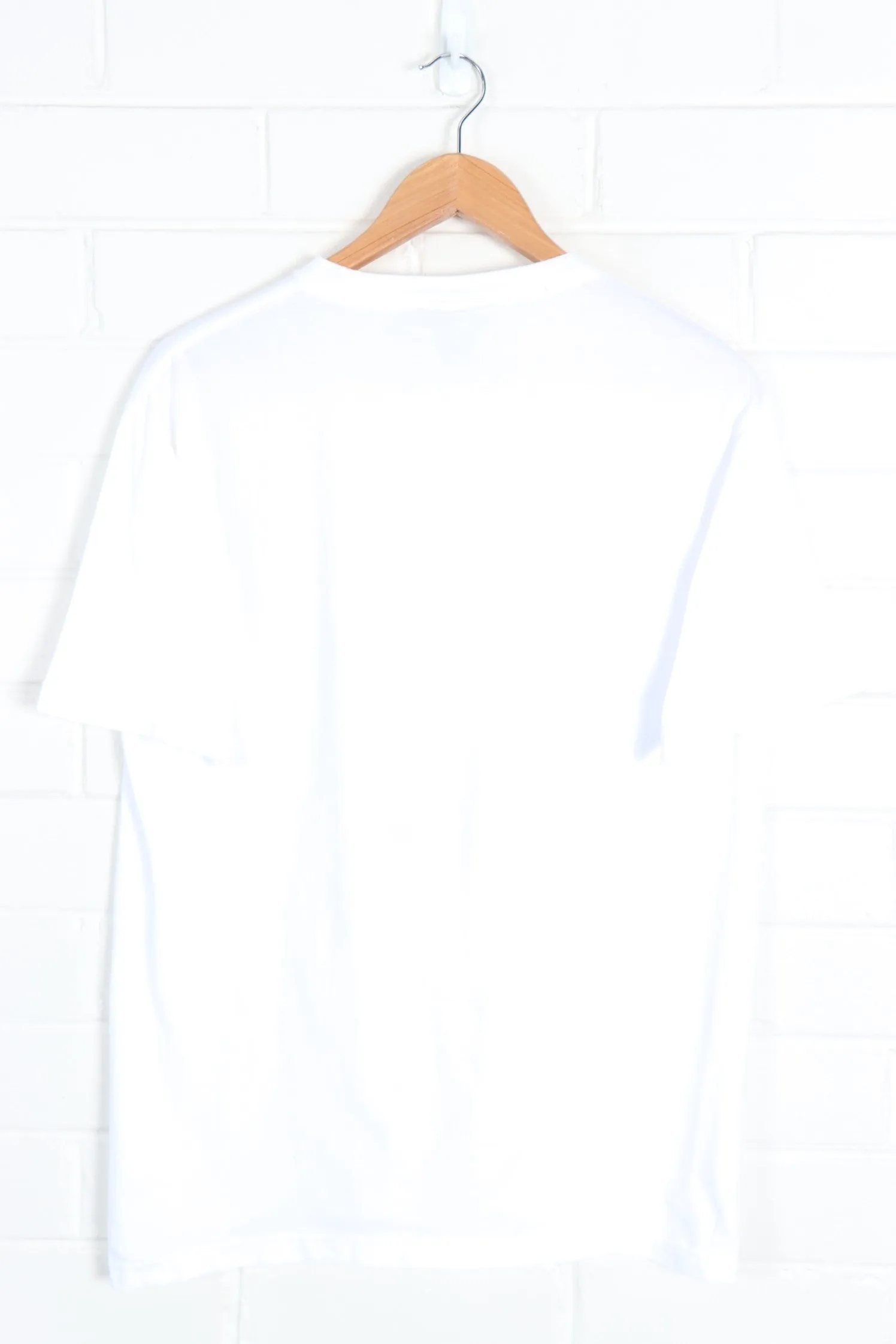 White TOMMY HILFIGER Spell Out USA Made Logo Tee (M)