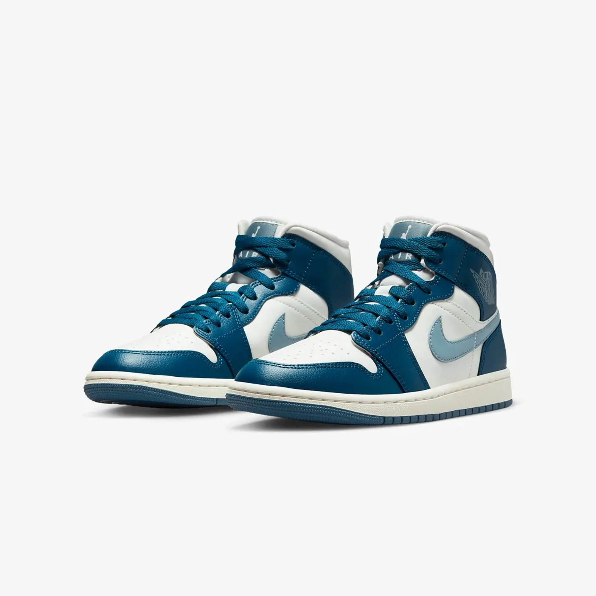 WMN'S AIR JORDAN 1 MID 'SKY J FR BLUE/OZONE BLUE-SAIL'