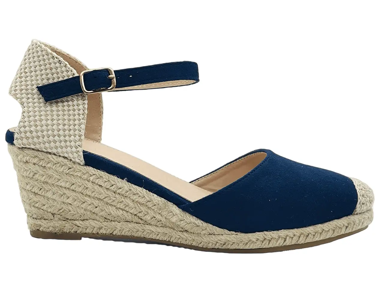 Women's Ankle Strap Faux Suede Espadrille Sandals