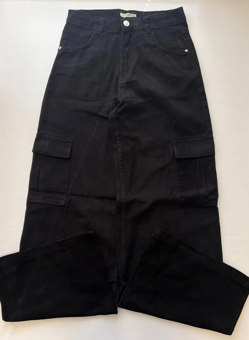 Women's Wide Denim Pants with Pockets