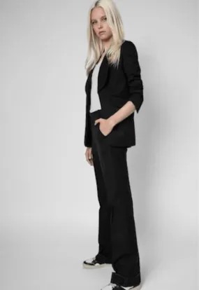 Zadig & Voltaire Pomy Crepe Pants in Noir