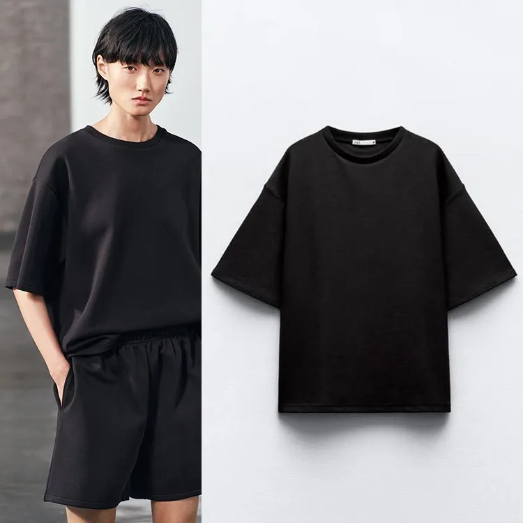 ZARA  |Cotton Short Sleeves Co-ord Hoodies & Sweatshirts