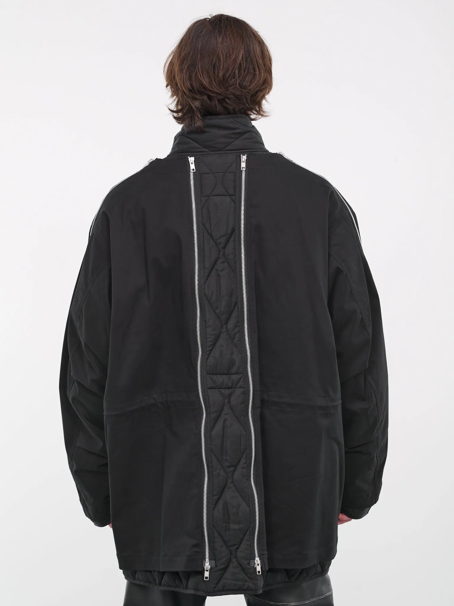 Zip Quilted Jacket (BL02-BLACK)