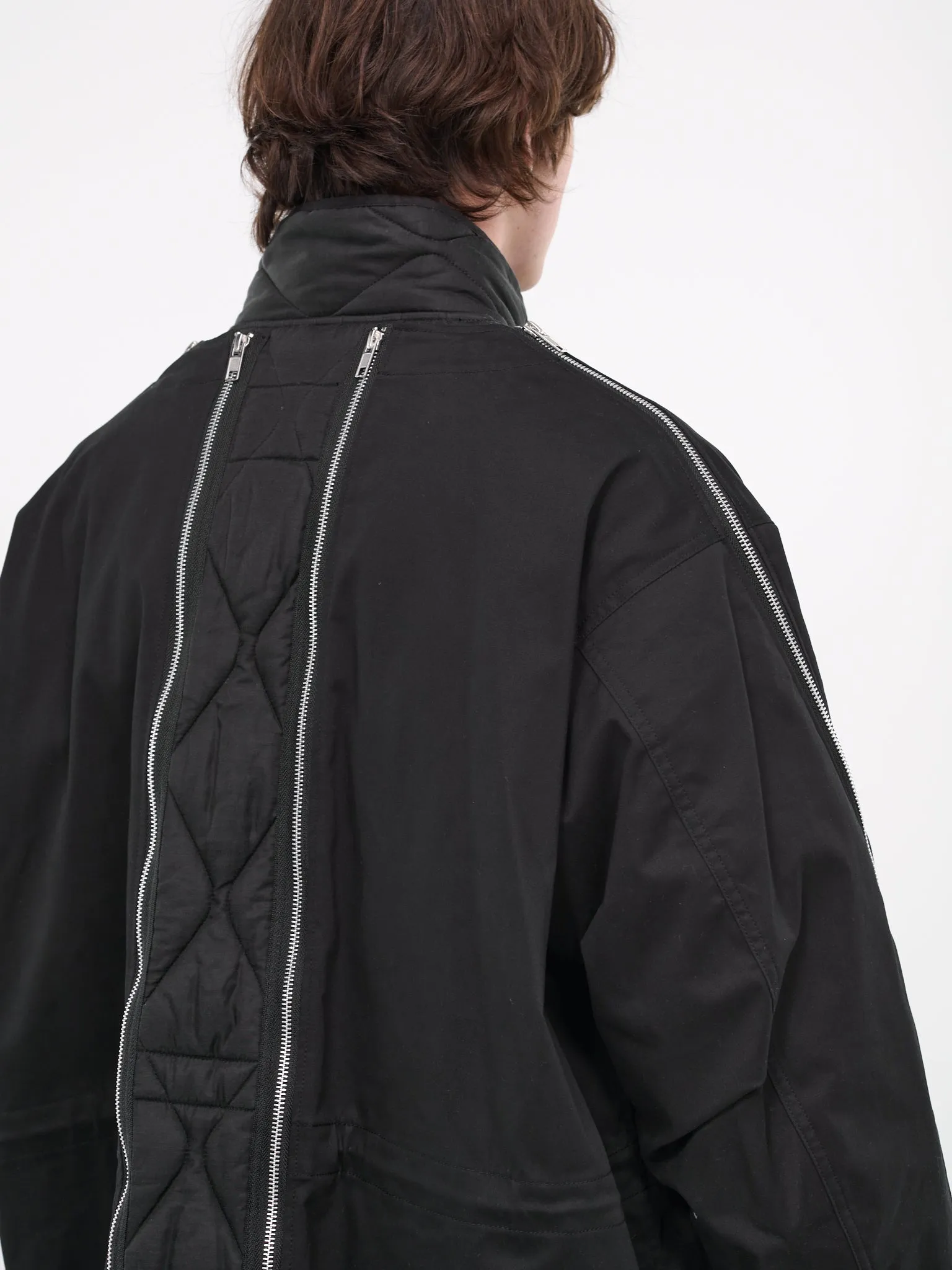 Zip Quilted Jacket (BL02-BLACK)